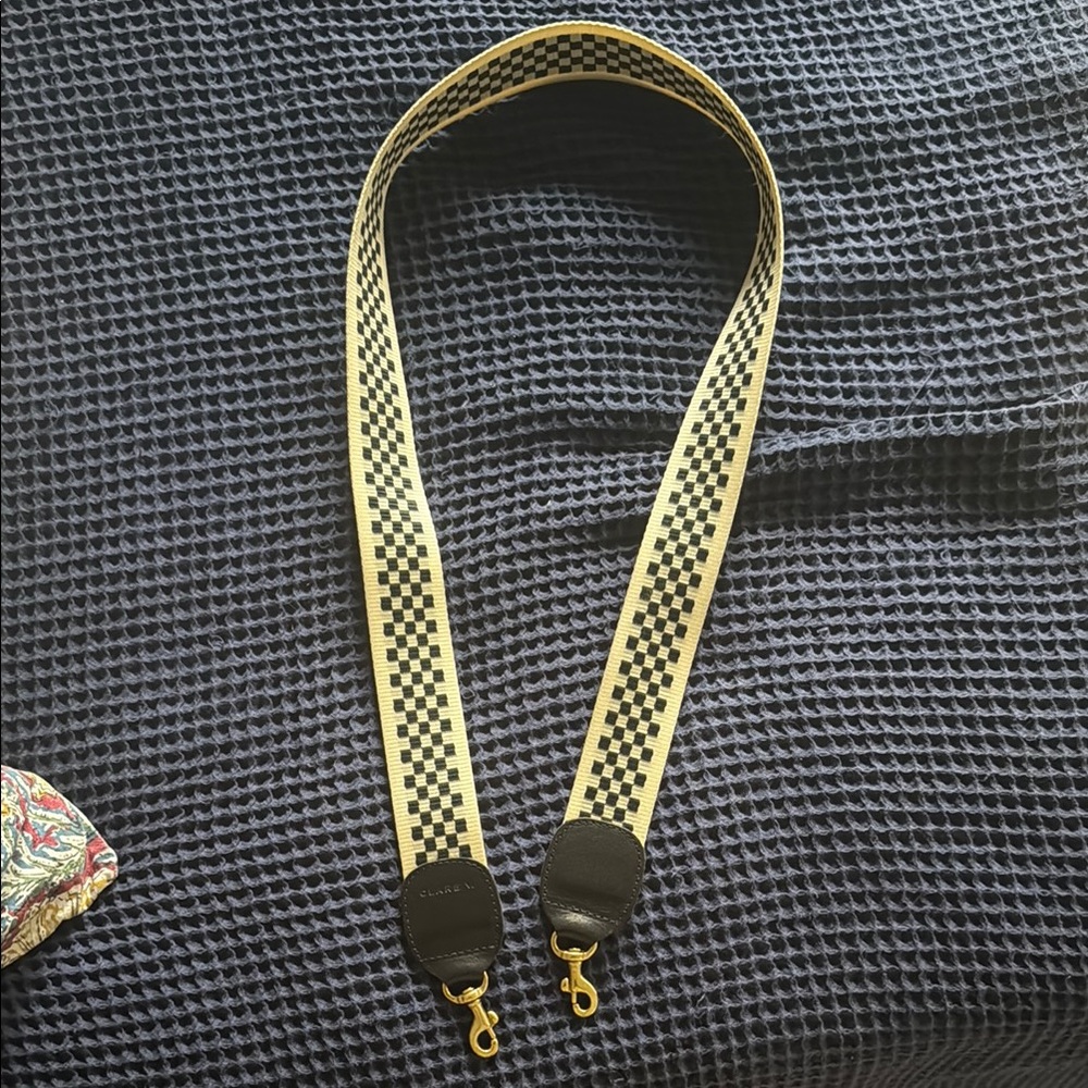 Clare V Checkered bag cross body Strap with Gold Hardware